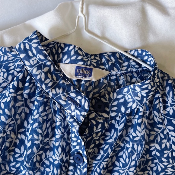 Midi Dress - vintage blue semi-sheer (made in Japan) - Picture 3 of 8